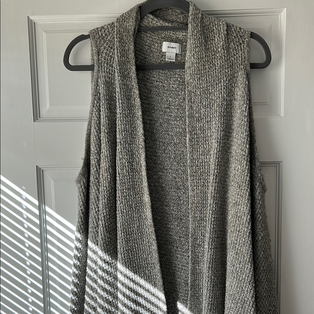 Old Navy Gray Chunky Knit Cardigan